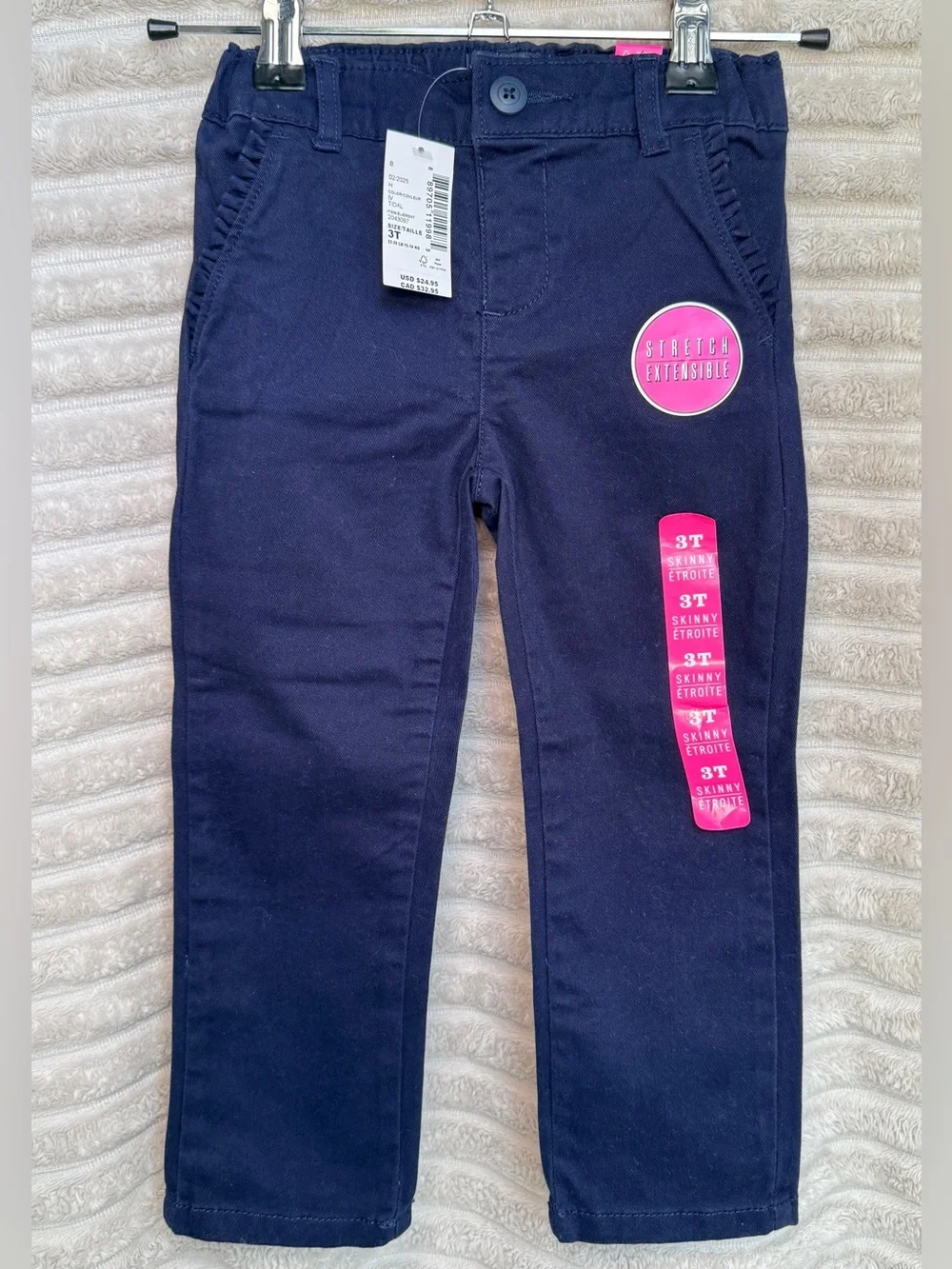 The Children's Place - Toddler Girls Navy Stretch Skinny Chino Pants 2- Pack